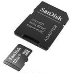 SanDisk Carte Mémoire microSDHC Micro SD HC avec Adaptateur pour Mobile et Appareil Photo Classe 4-32 Go -SDSDQAB-032G