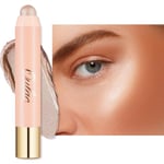 Oulac Highlighter Stick - Crayon Highlighter pour le Visage, Contouring Maquillage, Texture Crémeuse, Finition Métallique, Formule Vegan, Non Gras, H1 Cream