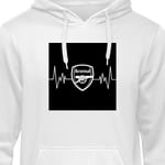 Hoodie för Vuxen | Bekväm Huvtröja Arsenal vit L