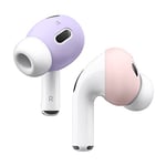 elago [Fit in The Case] Ear Tips Cover Compatible with Apple AirPods Pro 2, Anti Slip Silicone Cover, Dust-Free (2 Pairs of 2 Colors) (Lovely Pink/Lavender)