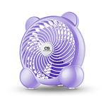 Gshy Ventilateur USB Mini Ventilateur Silencieux pour Dortoir Camping Bureau Voyage 2 Vitesse 7 Pouces (Violette)