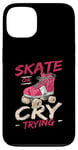 Coque pour iPhone 13 Design de roller pour homme et femme Roller Derby