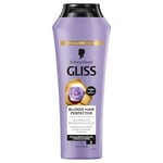 Schwarzkopf - GLISS - Shampooing Réparation Violet - Blonde Hair Perfector - Neutralise les Reflets Jaunes- Apporte de la Brillance - Cheveux blonds naturels, colorés ou méchés - Soin Intense - 250ml