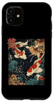 Coque pour iPhone 11 Beauté Koi Fish Pond Japan Zen Garden Vintage Art Lovers