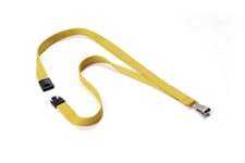 Durable Textile Lanyard Soft Colour Ochre, Id-Hållare, Metall, Textil, Gul, 44 Cm, 15 Mm