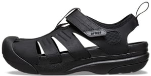 Crocs Men's Yukon Fisherman Sandal, Black, 3 UK