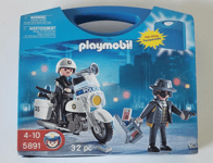 PLAYMOBIL Valisette police bleue transportable réf 5891 dès 4 ans