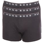 Hugo Boss Men's 3-Pack Stretch Cotton Regular Fit Trunks, Black, XXL (Pack of 3)