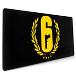 Large Gaming Rainbow Six Siege Mouse Pad Extended Non-Slip Mouse Mat Anime Mousepad for Keyboard Laptops 15.8 × 35.5in