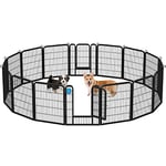 Yaheetech Parc pour Chien 16 Panneaux Enclos Chien Chiot Lapin Rongeur Cage pour Chien Interieur Clôture Chien Chenil pour Chien Exterieur 80cm