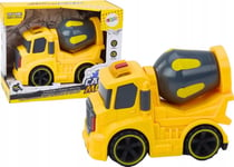 Leantoys Betongblandare Truck Roterande Drivning Ljus Ljud Gul