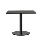 Cappellini - Big Break Table Square, Black Matt Lacquer, White Base - Ruokapöytä - Giulio Cappellini - Musta - MDF/Metalli