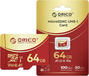 F3 Carte mémoire microSDXC UHS-I 64 Go, 100 Mo/s, 4K UHD, Recodage, U3, Classe 10, V30, A1, Micro SD pour caméra d'action, caméra embarquée, carte TF.[G905]