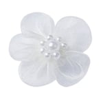 Creativ Organza Tygblommor - 15 st 3x3 cm Vit