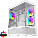 GameMax Vista Mini White MATX RGB Gaming Case - GMX-VISTA-MW