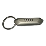 Audi 3182100400 Porte-clés avec logo en acier inoxydable Argenté Taille Unique