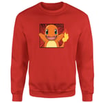 Pokémon Pokédex Charmander #0004 Sweatshirt - Red - XS