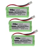 3x Batterie pour Siemens Gigaset A140 TRIO A145 A140 weiß A150 A16 800mAh 2,4V