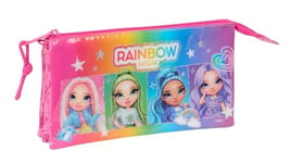 RAINBOW HIGH SHINE Trousse triple pour enfant, idéale pour les enfants d'âge scolaire, confortable et polyvalente, qualité et résistance, 22 x 3 x 12 cm, multicolore, M, Décontracté