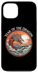 Coque pour iPhone 13 Année du Dragon #17 Sea Dragon Coucher de Soleil Vagues Rétro