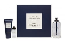 COACH OPEN ROAD GIFT SET 60ML EDT + 7.5ML EDT - MEN'S FOR HIM. NEW