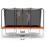 Outdoor Trampoline Kids Adults 8 FT x 14 FT Rectangular Trampoline w/inside net