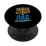 Tower Climber et Dad Tower Climber Technician PopSockets PopGrip Interchangeable