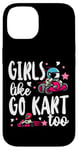 iPhone 14 Go Kart Racing Girl Female Toddler Girls Like Go Karts Too Case