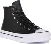 Converse A02485C Ct As Lift Hi Youth Leather Boys Trainer In Black UK 1 -13