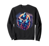 3 Wolf Howling At The Moon Wolves Howling Moon Wildlife Sweatshirt