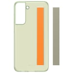 Coque transparente Samsung G S21FE avec lanière avec lanière Vert olive Samsung - Neuf