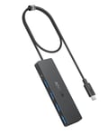 Anker 4-Port USB 3.0 Data Hub, Ultra-Slim 5Gbps USB-C OTG Hub with 2 ft 60cm 