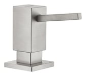 GROHE Distributeur de Savon Cubique pour Savons Liquides, Réservoir 500ml, Supersteel, 40649DC0