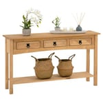 IDIMEX Console Meuble SALSA Table d'appoint en Bois, Meuble de Rangement Entrée ou Salon, avec 3 tiroirs, en pin Massif