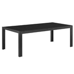 [casa.pro]® Table basse extérieure en verre 100 x 50 x 35 cm Noir