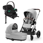 Cybex, Barnevogn, Balios S Lux, Travelsystem inkl. Aton B2 &amp; Base One - Lava Grey