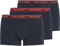 Tommy Hilfiger Men's Boxer Short Trunks Underwear Pack of 3, Blue (Rouge/Dp Rouge/Dp Burgundy), S