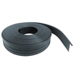 HENGMEI 6m Bordure de Pelouse Flexible en Plastique, Bordure de Parterre pour Jardin, Chemins et Chemins de Gravier(Anthracite)