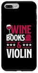 Coque pour iPhone 7 Plus/8 Plus Livres sur le vin et le violon rouge