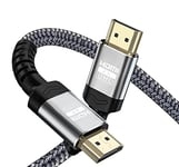 Soonsoonic Câble HDMI 4K 1 m | Cable HDMI 2.0 haute vitesse de 18 Gbps & 4K@60Hz HDR ARC HDCP2.2 CEC Ethernet - Cordon HDMI tressé | Pour UHD, moniteur, portable, Xbox, PS4/PS5, etc.