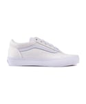 Vans Childrens Unisex Old Skool Trainers - White Textile - Size UK 4