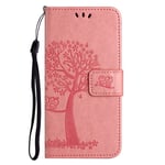 Trolsk Tree and Owl Wallet (iPhone 15) - Rosa