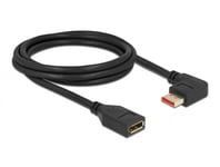 DELOCK – DisplayPort extension cable male 90° left angled to female 8K 60 Hz 2 m (87075)