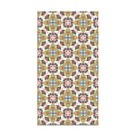 Tapis Vinyle Panorama Tuile Style Oriental Original 200x200 cm - Tapis pour Cuisine, Bureau et Salon en PVC