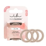 Invisibobble élastiques spirales Slim Bronze Me Pretty x3 - Élastique en spirale pour femme et homme - Elastique invisible cheveux sans traces - Tenue forte