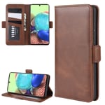 JIAHENG Étui de protection pour Galaxy A71 5G avec fermeture magnétique double face à rabat horizontal en cuir PU avec support et emplacements pour cartes et portefeuille