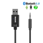 Mini 3,5 mm Jack AUX Bluetooth-vastaanotin Autosarja Audio MP3 Musiikki USB-virtalähde langattomalle FM-radiokaiuttimelle Handsfree