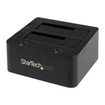 StarTech.com Dock Disque Dur USB 3.0 2 Baies, Docking Station SATA/IDE - Contrôleur de stockage - 2.5" , 3.5" - ATA / SATA 6Gb/s - USB 3.0 - noir - pour P/N: SVA12M5NA