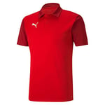 PUMA Men's teamGOAL 23 Sideline Polo T-Shirt, Red-Chili Pepper, Large