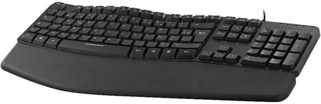 Gamme Ergo - Clavier Ergonomique Filaire avec Repose-Poignet aimanté - Noir